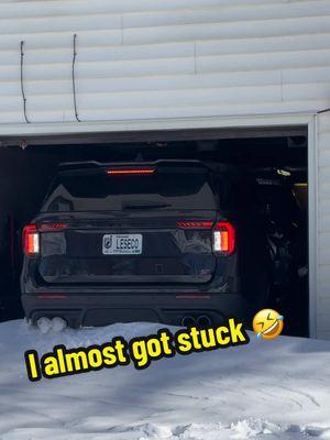 Tried to get it out for some snow pics but my tires told me to put it back as fast as I could 😅❄️ #explorerst #fordexplorer #boosted #ecoboost #kansascity #kcmo #fyp 