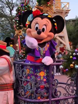 Mickey Mouse and Minnie Mouse are still in the festive mood!   #realfamilyadventures #mickeymouse #minniemouse #disney #disneyparks #parade #festive #holiday 