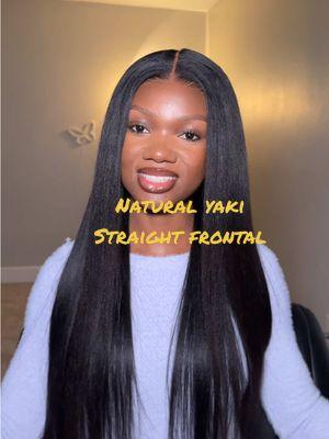 Natural straight 26inch yaki straight 13x4 frontal @nadula hair #naturalhair #naturalwigs #wiginstall #viralvideo #trending 