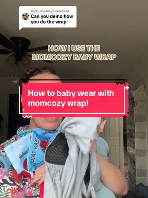 Replying to @Bailey love this one for super casual wearing! I use a different one for more long term wearing… I am not expert lol this is just what works for me! @Momcozy Official is linked in my store front. #motherhood #newmom #postpartumjourney #momreality #momcozywrap #5monthold #babywrap #momcozybabycarrier #babycarriertips  