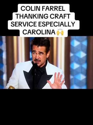 I’m delighted Colin Farrel thanked craft services being most actors never thank them #colinfarrell #penguin #max #craftservices #glodenglobes #awards 