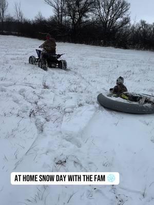 The kiddos love the snow but not the cold lol #snowday #Yamaha #familysnowday #yamaha450r #ohio #funinthesnow #snow #casstownohio #tubing #snowangel #4wheelerfun #snowfun 