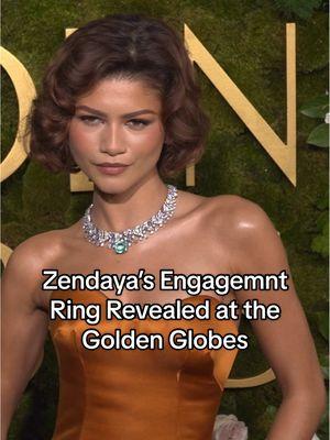 The way #Zendaya just casually revealed her engagement to #TomHolland by wearing her ring to the #GoldenGlobes. Tap ‘Read More’ for all we know so far about the eye-catching diamond #engagementring.