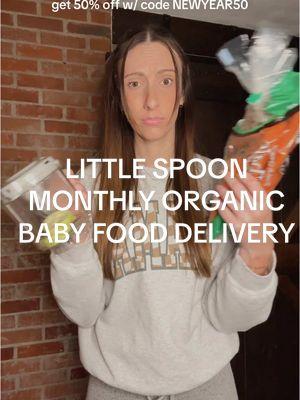 Start the year with 50% OFF baby food you can trust with code "NEWYEAR50"--I'll put the link in my bio! let's do better for our babies & OURSELVES in 2025 ✨ @littlespoon #littlespoon #babyfood #organicbaby #organicmom #firsttimemom #newmom 