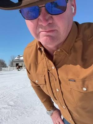 Dancing in a pasture in the snow is harder than it looks! But I had to do it! @Poncho @Hyer Boots @Heather Foil @CINCH #dancingcowboy #madefortheoutdoors #cowboy #fyp #horse #snowstorm2025 #kansascity 