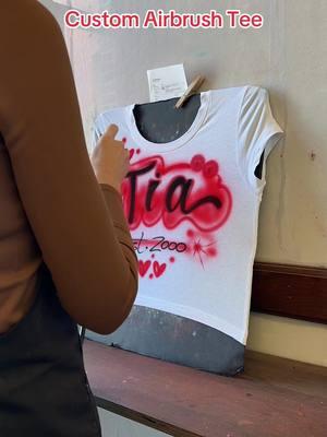 Custom Airbrush Tee #airbrushtee #galvestonairbrush #fup #y2kfashion 