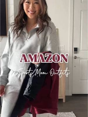 The perfect sports Mom outfits for cheering your kids on at their games and competitions this Winter!! The red joggers and long sleeve tops are even fleece lined, all pieces come in several color options to match team colors!  🔗 to the outfits are on my LTK in my bio!  #amazonhaul #sportsmomlife #amazonfashion #sportsmomoutfits 