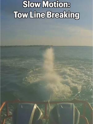 Slow motion of a nylon tow line breaking! Notice how it all curls on itself as gravity brings it downward. Every time I have seen one break it’s where a knot is tied. A bowline retains about 70-75 percent of its strength, but it still makes it the weakest link. The real danger is when a piece of hardware it still attached to the end, and it acts like a slingshot. Our boats have cages behind the operator to keep the captain safe, but if you tow with the wrong equipment like a recreational good samaritan often uses accidents can happen. #captainretriever #besafe #towing #boatus #boating #fails #slowmotion #snapbacks #safety