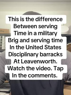 This is the difference between serving time in the military brig and serving time in the United States disciplinary barracks at Leavenworth. Watch the video. Tap in the comments. #militarybrig #militaryprison #marinecorps #unitedstatesdisciplinarybarracks #usdb #semperfidelis #miltok #militarytok #militarylife #militaryhumor #foryourpage 