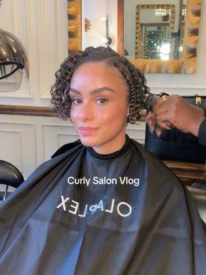 What do you guys think? SO happy with this transformation 🤍 Sharing a salon vlog from my Bond Shaper Curl Rebuilding Treatment with @Olaplex #OLAPLEXpartner #hairtok #hairjourney #curlyhair 