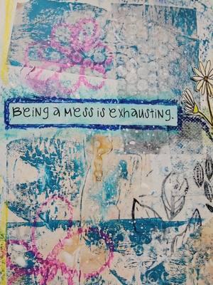 "being a mess is exhausting" . . . #junkjournal #artjournal #mixedmedia #mixedmediaart #artjournaling #junkjournaling #mixedmediajournal #journalpages #handmadejournal #artjournalinspiration #junkjournalideas #creativejournaling #arttherapy #mixedmediaartist 