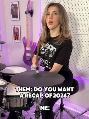 Them: Do you want a recap of 2024? Me: F that, F that 💀 #drummergirl #metal #numetal #drumcover #2024 #foryou #korn 