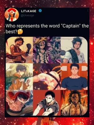 Who represents the word "Captain" the best?🤔 #animeedit #animeedits #animememes #animememe #animelife #animefanart #animekawaii #animefreak #animelovers #animeartist #animestyle #animeamv #animeislife #animeboys #animecute #animesketch #loveanime #animeforlife #animefans #animecosplay