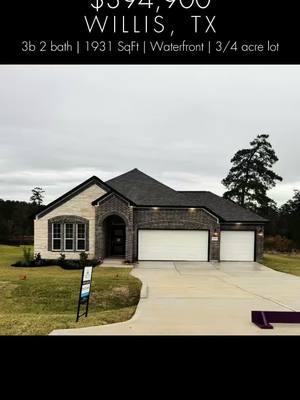 New Home on just under an acre in Willis, Tx! Huge Incentives this weekend! 3 beds | 2 baths | study   #CapCut #waterfront #newhomesales #newconstruction #newconstructionhomes #3cargarage #realestate #acreage #acreagehome #lowtaxes 