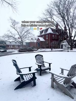 Winter at Moravian ❄️🫶 #winter #winterwonderland #campusviews #snow 