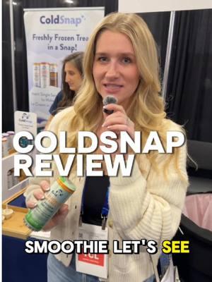 This machine is like a Keurig for ice cream, smoothies, and protein shakes! 🍦🥤 Coldsnap instantly makes your favorite treats from shelf stable pods. No clean up necessary as the food never touches the machine.  Would you pay $3,000 for one of these?? #ces2025 #coldsnap #icecreammaker #instanticecream #cestech #foodtech 