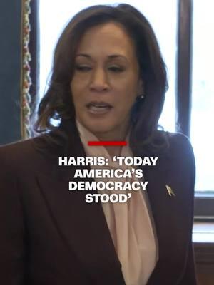 Vice President Kamala Harris spoke about the peaceful transfer of power after Congress certified President-elect Donald Trump's victory in the 2024 presidential election. Harris presided over the process as president of the Senate. #kamalaharris #peacefultransferofpower #cnn #cnnnews