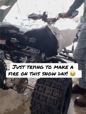 Making some🔥 #fireexhaust #flames #yamaha #YFZ450R #quad #quadsoftiktok #YFZ450Roftiktok #dasaexhaust #vortexecu #kandairfilter #sunftires #snowday #revingtheengine #enginerevs 