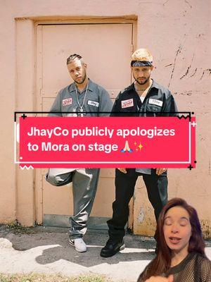 JhayCo publicly apologizes  to Mora on stage 🙏🏻✨ #jhaycortez #jhayco #mora #concerts #reggaeton #puertorico #apology #musicaurbana #tiktokpartner 