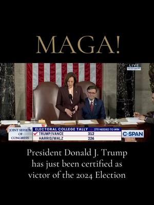 #DonaldTrump #Certified #Certification #KamalaHarris #winner #MAGA #America #byebyebiden