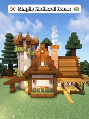 Simple Medieval House 🏡 #minecrafthouse #minecraftbuilding #minecrafttimelapse #minecrafttutorial #minecraftbuilds 
 🎵 Music Courtesy Of Mojang Studios