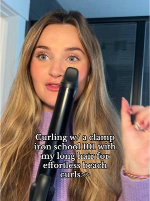 As a heatless curls girl.. this is a big deal😅 here’s how I get my curls with a clamp and the @BioIonicOfficial curling iron is 100% worth the hype>>> so much easier to curl my hair with #curlingiron #curlinghairtutorial #curlingirontutorial #curlyhair #hairtutorial #curlyhairroutine @BondiBoost @K18 Hair @Marc Anthony Hair 