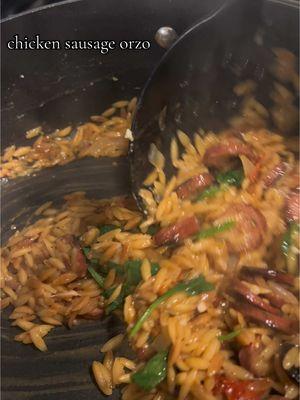 it was one cup of orzo btw #fyp #foryou #orzo #pasta #orzopasta #orzotok #pastatok #highproteinmeals #highprotein #pastameals#easymeals #cookwithme#cooking#sausage#chickensausage #cookvideo#cooking#cookingathometiktoktv #TikTokTaughtMe 