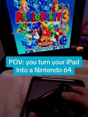 Yall I really turned my iPad into a Nintendo 64 ! 👏🏽👏🏽👏🏽   #nintendo #nintendo64 #nintendo64games #ipad #ipadgames #mariokart #marioparty #mariobros #y2k #2000s #nostalgia #millennial #oldschool #gaming #game #games #fyp #foryou 