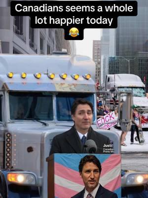 Justin Trudeau resigns while Canada celebrates #canada🇨🇦 #51ststate #justintrudeau #party #memecut #freedomconvoy2022 #winning 