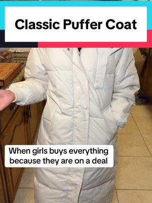 This time I’m not upset! That’s actually a great deal! #puffercoat #pufferjacket #womenpuffercoat #fashion #womenjacket #jacket 