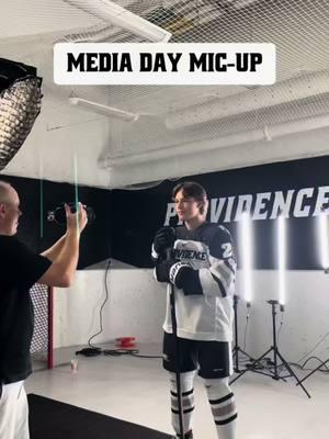 From the Vault: Mic’d up Logan Sawyer on Media Day 📸  #gofriars #throwback #mediaday #ncaa #fyp #collegehockey #freshman 