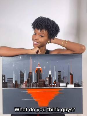 Living in NYC my whole life, I realized I’d never painted the skyline. Thanks to @Boost Mobile fast 5G, I found the inspiration I needed to bring this piece to life. What do you think of my first skyline? #Sponsored #MakeTheSwitch 