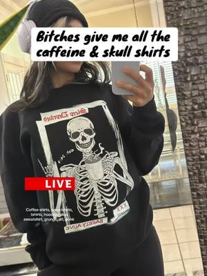 Under $20 tees and more during our live sale tonight. We love our exclusive and original designs - we have skulls, skeletons, offensive, sarcastic and cute! #twosisterswhodesign #skull #retro #skeleton #tshirt #sweatshirt #onsale 