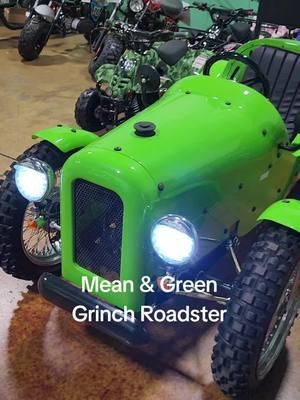 Check Out The Mean & Green Grinch Roadster #Roadster #125cc #StreetLegal #RoadLegal #GolfCart #SmallGolfCart #Lsv #LowSpeedVehicle #New #Fyp #Florida #TheVillages #TheVillagesFlorida #Fup #SaferWholesale 