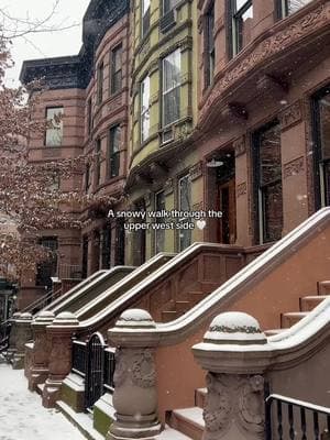 The neighborhood is looking beautiful today 🥹 #snowday #nycwinter #upperwestside #walkwithme 