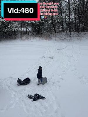 I know shame on me ❄️ #snowday #noschool #winterfun #snowtubing #snowfail #winteradventures #snowfun #funinthesnow #thinkoutsidethebox #snow #kidtok #boymomlife #boymom #kids #viraltok #foru #fyypp #xyzcbaa 