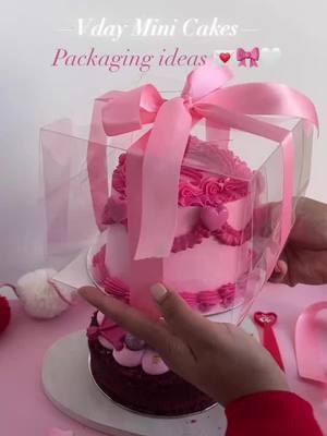 Mini cake ideas for Valentine’s Day! Boxes are linked 💌🎀🤍 #ValentinesDay #minicake #vdaycake #valentinescake #bakingtiktok #heartcakes #tiktokpartner 