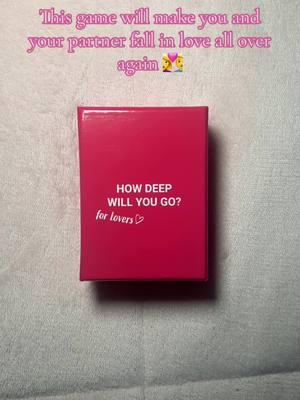 A cute add for your loved one Valentine’s basket ❤️🫶🏼 #howdeepwillyougo #forlovers #deepquestions #cardgames #couples #valentinesiscoming #valentinesbasket #addon #deepenconnection 