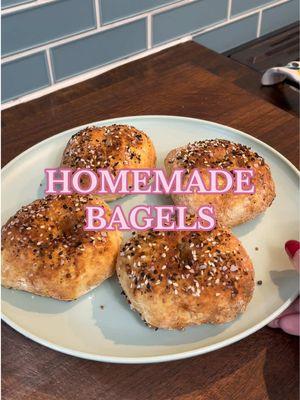 DAY 9 of healthy meals to make at home are these high protein, four ingredient bagels! These bagels are so easy to make and are packed with protein from the Greek yogurt. I love making these for breakfast with an egg for an egg sandwich!    Ingredients: 1 cup Greek yogurt  1 cup flour  2 tsp baking powder  1/2 tsp salt  Instructions:  1. Mix all ingredients into a bowl  2. Divide dough into four equal parts and shape into bagels  3. Spray with cooking oil and top with everything but the bagel seasoning  4. Air fry at 375 degrees for about 12-15 minutes  #highproteinmeals #highproteinrecipes #highproteinbreakfast #healthymealideas #healthymealprep #easybreakfastideas #healthybreakfastideas #homemadebagels #airfryerrecipes  #creatorsearchinsights 