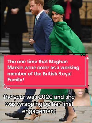 Replying to @Shimika Clarke The one time that Meghan Markle wore color as a working member of the British Royal Family. #meghanmarkle #princeharry #harry #meghanandharry #royals #royalfashion #royalstyle #meghanmarklestyle #markle  