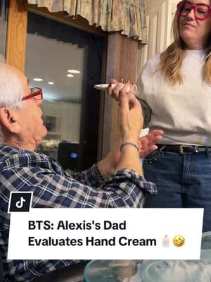 GREEK DAD ALERT! 😂 I love making people around me evaluate, it’s so interesting to see their perspectives and reactions to different products! Enjoy my dad being confused by hand creams 🐐 But he did pretty good! *Disclaimer, do not use lemon on its own for hand moisture 😅 #bts #Vlog #handcream #BeautyTok #skincare #thelipsticklesbians 