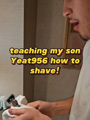 teaching my son Yeat956 how to shave #shavingtips #howtoshave #stepdadlife #Yeat956 