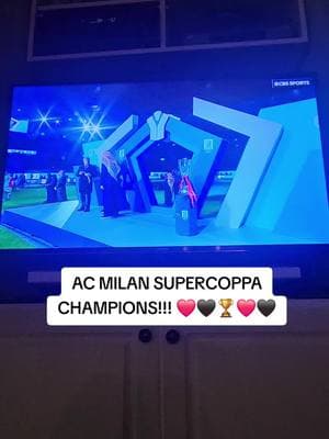 AC MILAN SUPERCOPPA CHAMPIONS!!! ❤️🖤🏆❤️🖤  #acmilan #supercoppa 