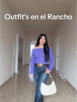 Ootd en el rancho 💜 top: @lifelivingal jeans: @Ariat  Cinto: @Hebillas Personalizadas  #rancho #mexico #slp #western #houstonrodeo #rodeohouston #mexicooutfit #ranchooutfits 