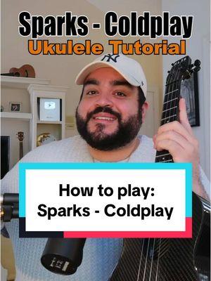 How to play Sparks by Coldplay with this EASY ukulele tutorial 🎸 #ukuleletiktok #ukuleletutorial #sparkscoldplay 