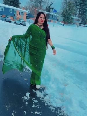 Snowday ❄️❄️☃️#sareelover #unfrezzmyaccount #snowday 