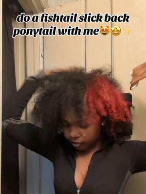 WATCH ME DO A FISHTAIL SLICK BACK PONYTAIL😻🤩 PONYTAIL FROM @Frodio Hair CLICK TIKTOK SHOP💕#frodioponypop #frodioponytail #fishtailbraid #sleekponytail #slickback #sidepartponytail #sleekhair #blackgirlhairstyles #skunkhair #type4hair #hairinspo #sleekbun #naturalhairstyles #hairtutorial #swoopponytail #dramaticedges #curlyhairstyles #butterflybraid #domyhairwithme #easyhairstyles #grwmhair #hairtok 