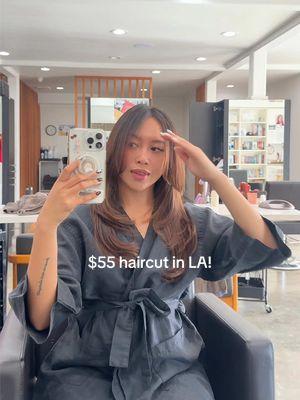 heads up English isn’t their first language & I have Asian hair which is probably their expertise! They washed, blew out my hair & checked my reference photos / preferred length :) #losangeleshairstylist #lahairstylist #lahairsalon #losangeleshairsalon #koreatown #ktownla #haircut #longlayers #losangeleslife 