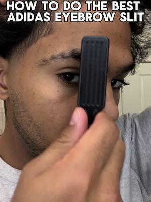 How To Do The BEST Adidas Eyebrow Slit😮‍💨#barber #shaveasmr  #eyebrowslit #creatorsearchinsights 