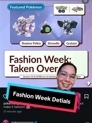 Exciting news about Fashion Week Taken over! What do you think about this event? #pokemon #pokemongo #poketok #tiktokgaming #pokemongoevent #pokemongodaily #shinypokemon #pokemonnews #pokemongotips 